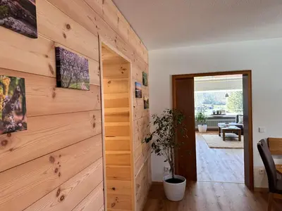 Ein Sitzbereich in der Unterkunft Ferienhaus Muskatellerhof