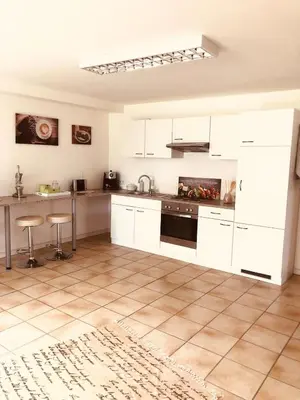 Küche/Küchenzeile in der Unterkunft Wohnung Feldmann