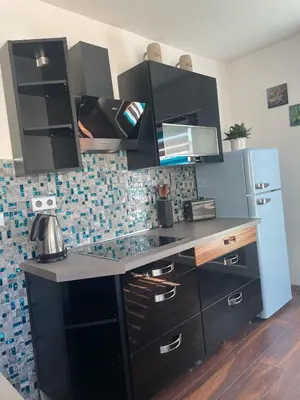 Küche/Küchenzeile in der Unterkunft Ferienwohnung Am Schiff in Eberbach