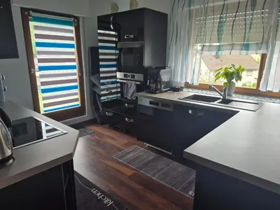 Küche/Küchenzeile in der Unterkunft Ferienwohnung Am Schiff in Eberbach