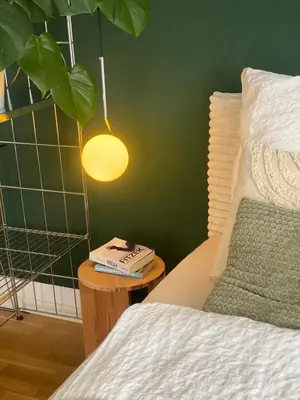 Ein Bett oder Betten in einem Zimmer der Unterkunft Malerische Terrasse - Modern 