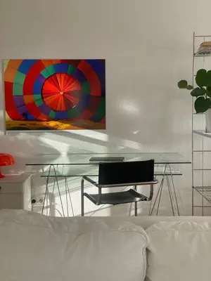 Ein Bett oder Betten in einem Zimmer der Unterkunft Malerische Terrasse - Modern 