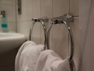Ein Badezimmer in der Unterkunft Hotel an der Therme