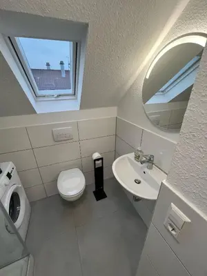 Ein Badezimmer in der Unterkunft nJoy! Business Apartment Pforzheim - gratis WLAN
