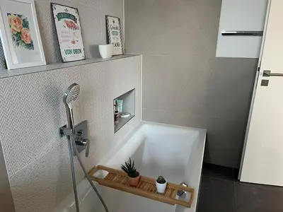 Grundriss der Unterkunft 1Zimmer mit Küche, Bad & Terrasse in Friolzheim