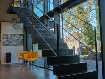 Grundriss der Unterkunft Architektenhaus Hello in Erbach mit High End Interieur zentral aber ruhig