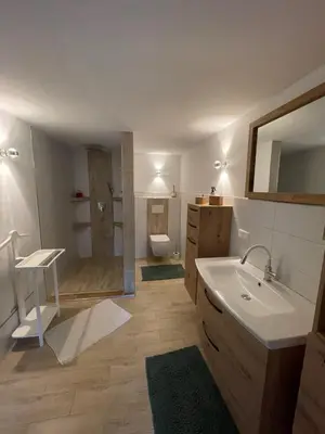 Ein Badezimmer in der Unterkunft Dorfperle
