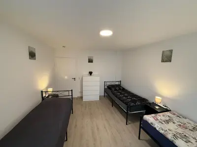 Ein Bett oder Betten in einem Zimmer der Unterkunft Great apartment downtown with big terrace