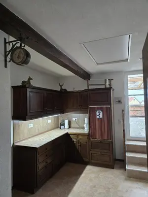 Küche/Küchenzeile in der Unterkunft Ferienwohnung Ilka's Lodge