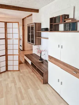 Küche/Küchenzeile in der Unterkunft Gemütliche Ferienwohnung bei der neuen Messe Karlsruhe