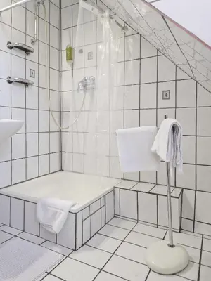 Ein Badezimmer in der Unterkunft Gemütliche Ferienwohnung bei der neuen Messe Karlsruhe
