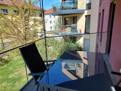 Ein Balkon oder eine Terrasse in der Unterkunft Alb-Apart
