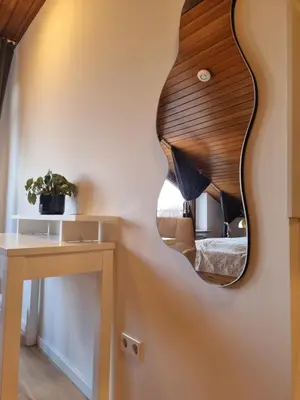 Ein Bett oder Betten in einem Zimmer der Unterkunft Cozy 1 room apartment close to University