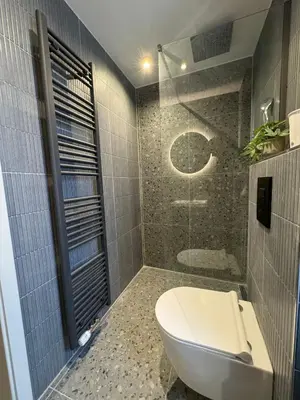 Ein Badezimmer in der Unterkunft Rhein-Neckar-Apartments Viernheim