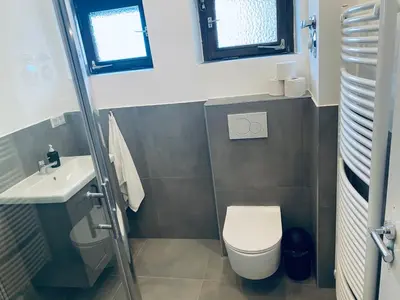 Ein Badezimmer in der Unterkunft Rhein-Neckar-Apartments Viernheim