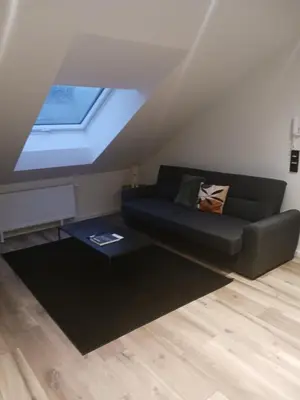 Ein Sitzbereich in der Unterkunft Ferienhaus am Wald