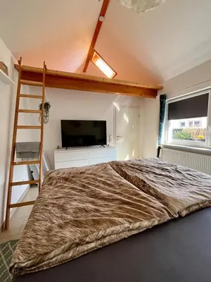 Ein Bett oder Betten in einem Zimmer der Unterkunft TinyHouse Pfalzperle - Auszeit nahe Deutsche Weinstraße & Therme