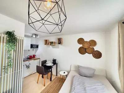 Ein Bett oder Betten in einem Zimmer der Unterkunft Cozy Studi Apartment II - Kaiserslautern