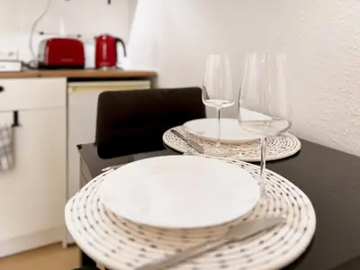 Küche/Küchenzeile in der Unterkunft Cozy Studi Apartment II - Kaiserslautern