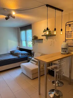 Ein Bett oder Betten in einem Zimmer der Unterkunft Cozy studio apartment