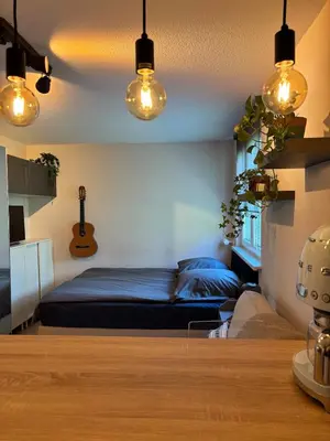 Ein Bett oder Betten in einem Zimmer der Unterkunft Cozy studio apartment