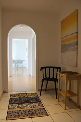 Ein Sitzbereich in der Unterkunft Gästewohnungen Enztal