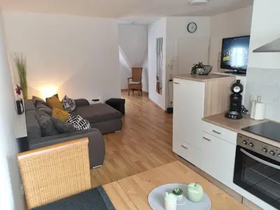 Küche/Küchenzeile in der Unterkunft Studio im Herzen von Mainz-Hechtsheim