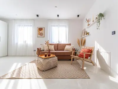 Ein Sitzbereich in der Unterkunft Seiches Komfort Ferienwohnung