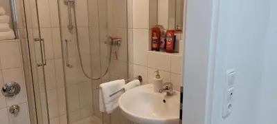 Ein Badezimmer in der Unterkunft Ferienwohnung