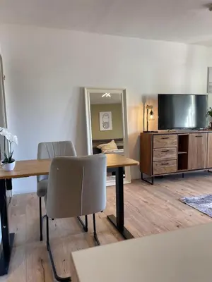 TV/Unterhaltungsangebot in der Unterkunft 1-Zimmerwohnung mit Balkon