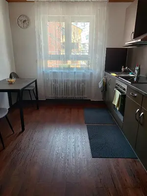 Küche/Küchenzeile in der Unterkunft Unterkunft REHBERG Zimmer I