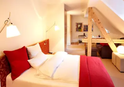 Ein Bett oder Betten in einem Zimmer der Unterkunft Villa Trautz Appartements