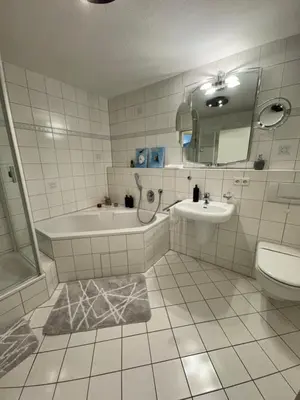 Ein Badezimmer in der Unterkunft Wohnung am Neckar mit Tiefgarage