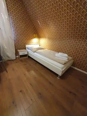 Ein Bett oder Betten in einem Zimmer der Unterkunft Privatzimmer an der Universitätsklinik Mainz