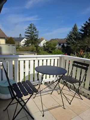Ein Balkon oder eine Terrasse in der Unterkunft Moderne Wohnung mit Balkon in Karlsruhe