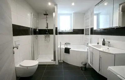 Ein Badezimmer in der Unterkunft FeWo Römerweg
