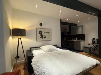 Ein Bett oder Betten in einem Zimmer der Unterkunft Studio 1833