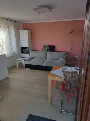 Ein Sitzbereich in der Unterkunft Ferienwohnung Schmid