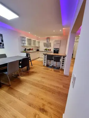 Küche/Küchenzeile in der Unterkunft Herzstück in Reilingen 100m2 Ferienwohnung