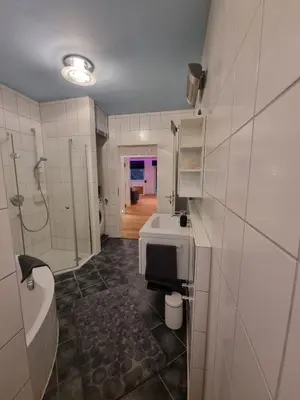 Ein Badezimmer in der Unterkunft Herzstück in Reilingen 100m2 Ferienwohnung