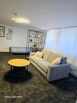 Ein Sitzbereich in der Unterkunft Gemütliche Einliegerwohnung