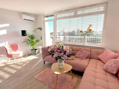Ein Sitzbereich in der Unterkunft Penthouse mit Domblick - Über den Dächern Speyers