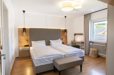 Ein Bett oder Betten in einem Zimmer der Unterkunft Haus am Weinberg