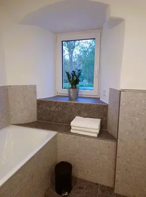 Ein Badezimmer in der Unterkunft Schlossknecht Hohenlohe