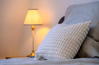 Ein Bett oder Betten in einem Zimmer der Unterkunft Ferienwohnung mit Sonnenbalkon & Parkplatz