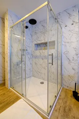 Ein Badezimmer in der Unterkunft Ferienwohnung mit Sonnenbalkon & Parkplatz