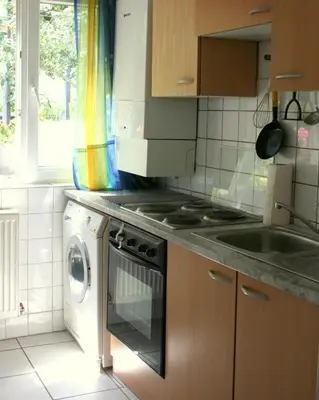 Küche/Küchenzeile in der Unterkunft Appartent im Garten