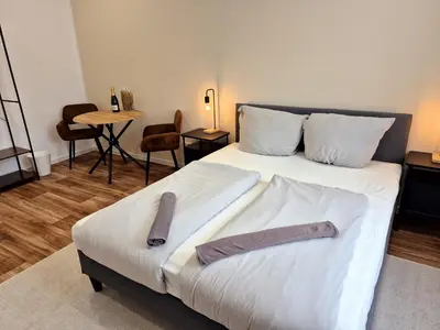 Ein Bett oder Betten in einem Zimmer der Unterkunft Süße Marie 15