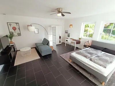 Ein Bett oder Betten in einem Zimmer der Unterkunft Ferienwohnung Rimbach im Odenwald