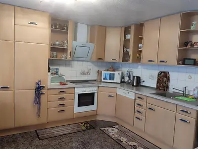 Küche/Küchenzeile in der Unterkunft Idyllische Ferienwohnung